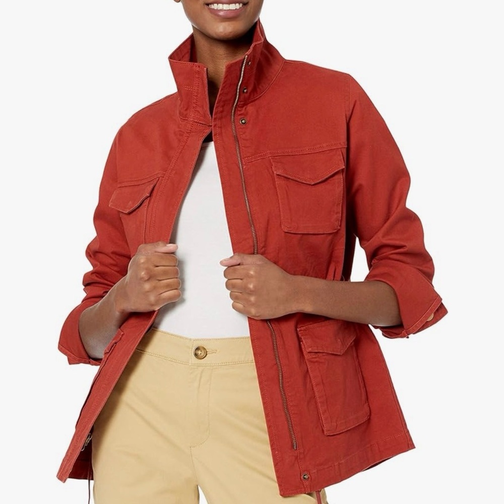 Amazon Essentials Red Utility Jacket - image 4